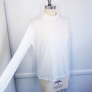 NEW Reformation |‎ Mock Neck Long Sleeve White